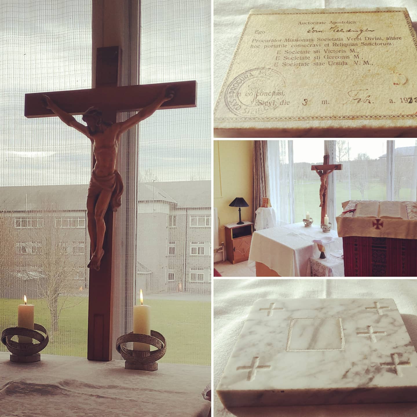 "Jezus, aby krwią swoją lud uświęcić, poniósł mękę poza miastem.  Również i my wyjdźmy do Niego poza obóz, dzieląc z Nim