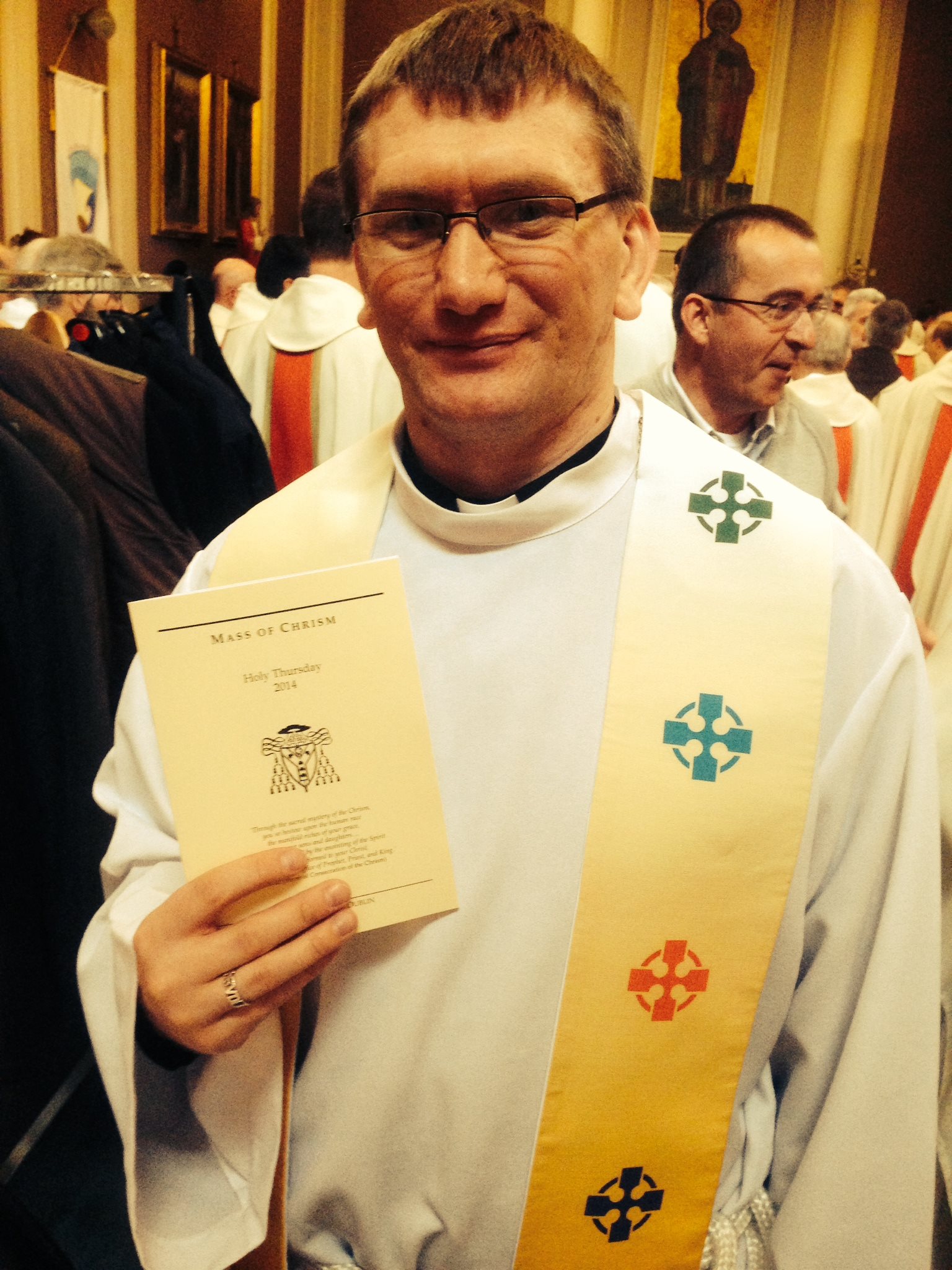 Before Chrism Mass for priests and the people from Archdiocese…