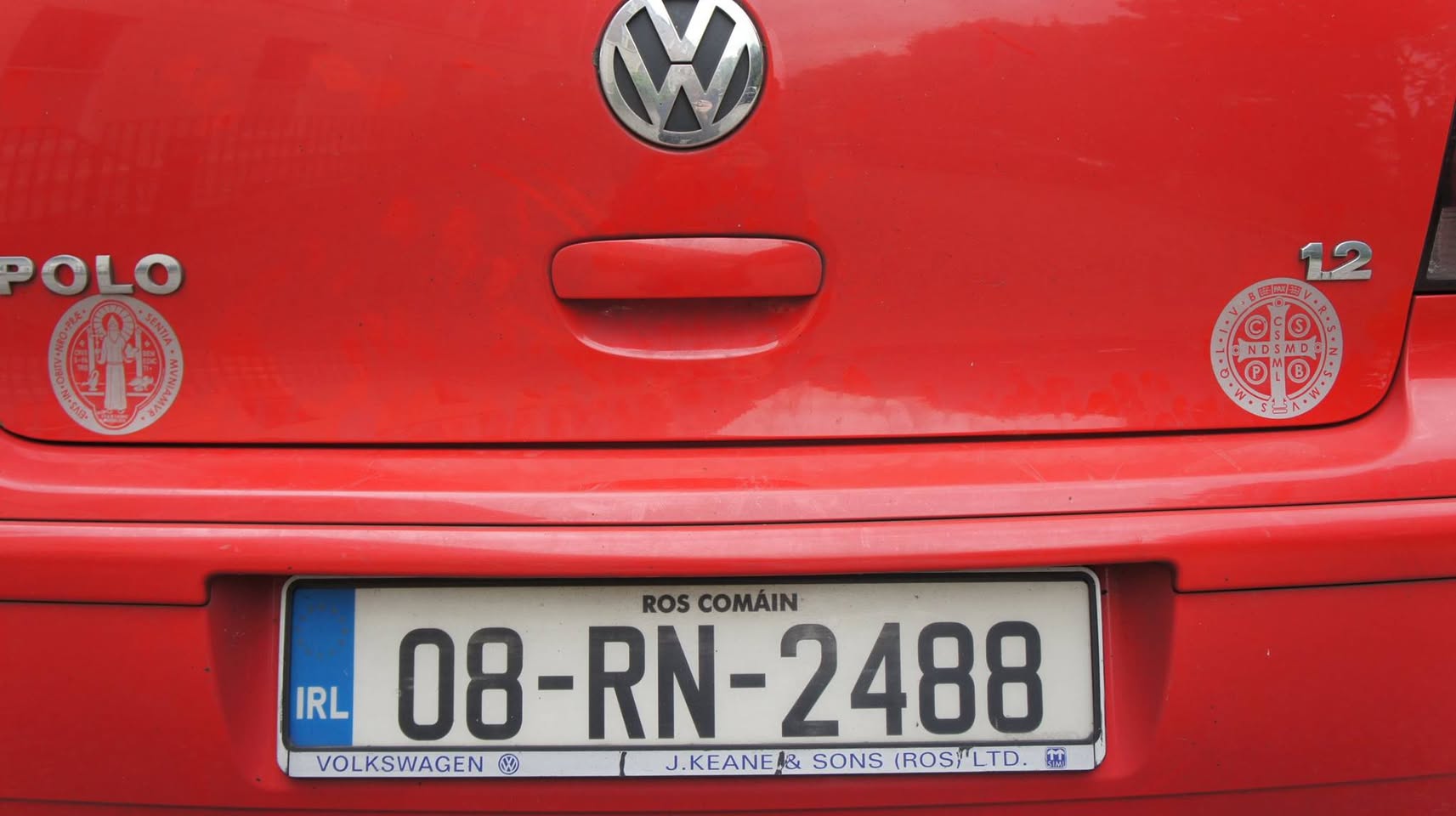 Saint Benedict's Medal sticker on my car ;) which I got some…