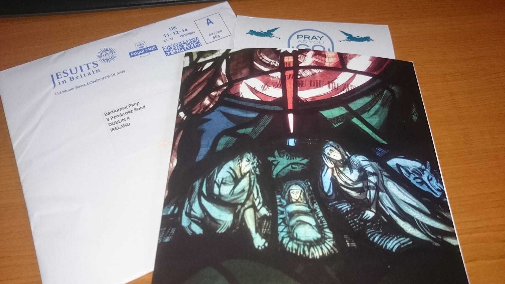 Unexpected postcard from Pray as you go :) If you haven't heard of them, explore thier website: www.pray-as-you-go.org :