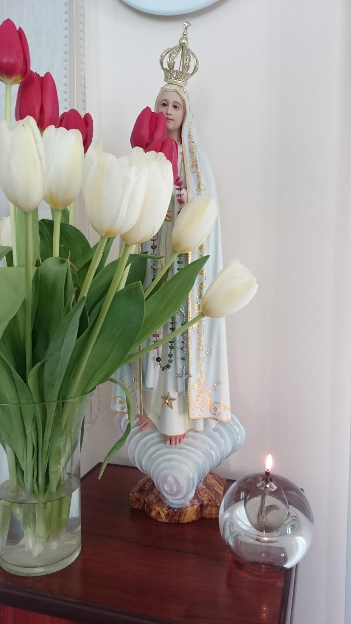 Our Lady of Fatima pray for us! ( Surprisingly I have noticed that in our SVD chapel here Mary's presence  is represente