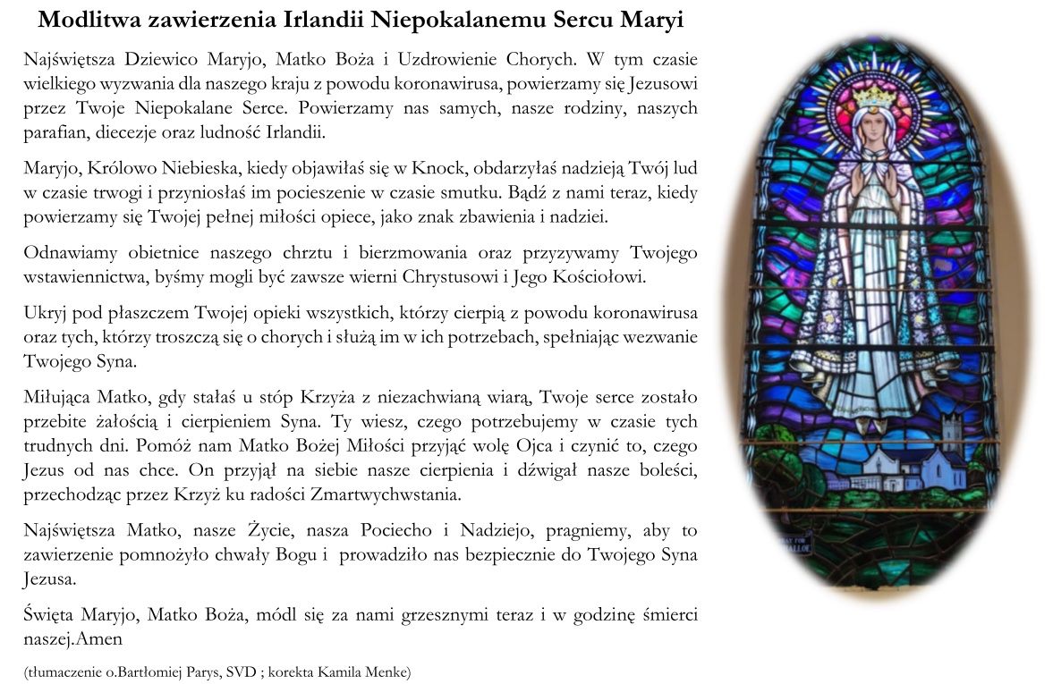 Moi Drodzy,
Prymas całej Irlandii arcybiskup Eamon Martin w odpowiedzi na trwającą obecnie sytuację zaprasza kapłanów i 