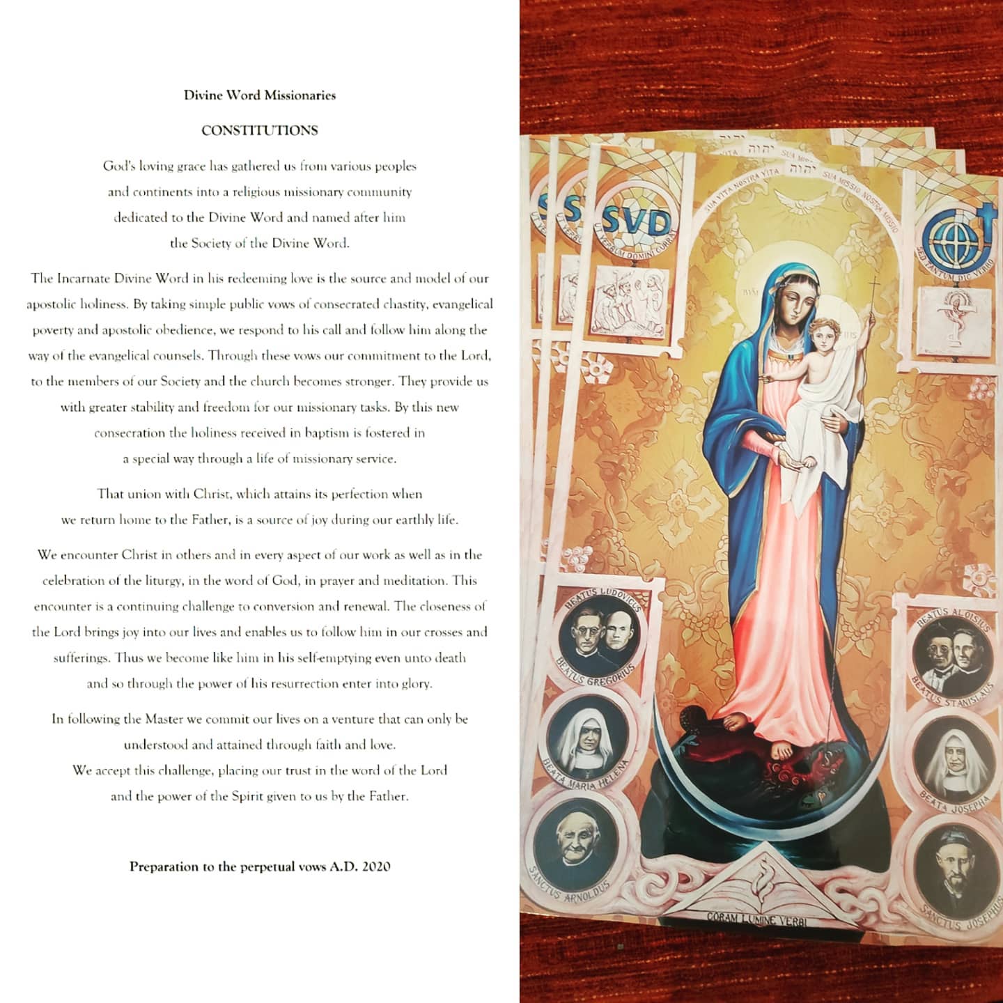 Ostatni dzień rekolekcji przygotowujących do ślubów wieczystych i diakonatu kończymy tematem dnia: Mater Verbi Divini. W
