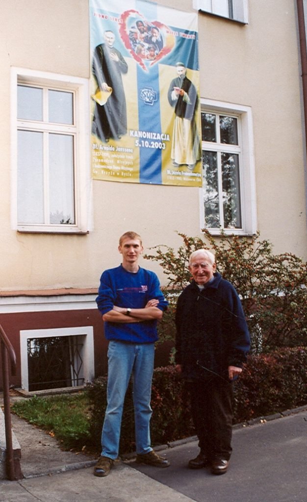 Zdjęcie z o. Marianem na zakończenie mojego nowicjatu - wrzesień 2003